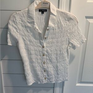 J.Crew Cream Textured Blouse